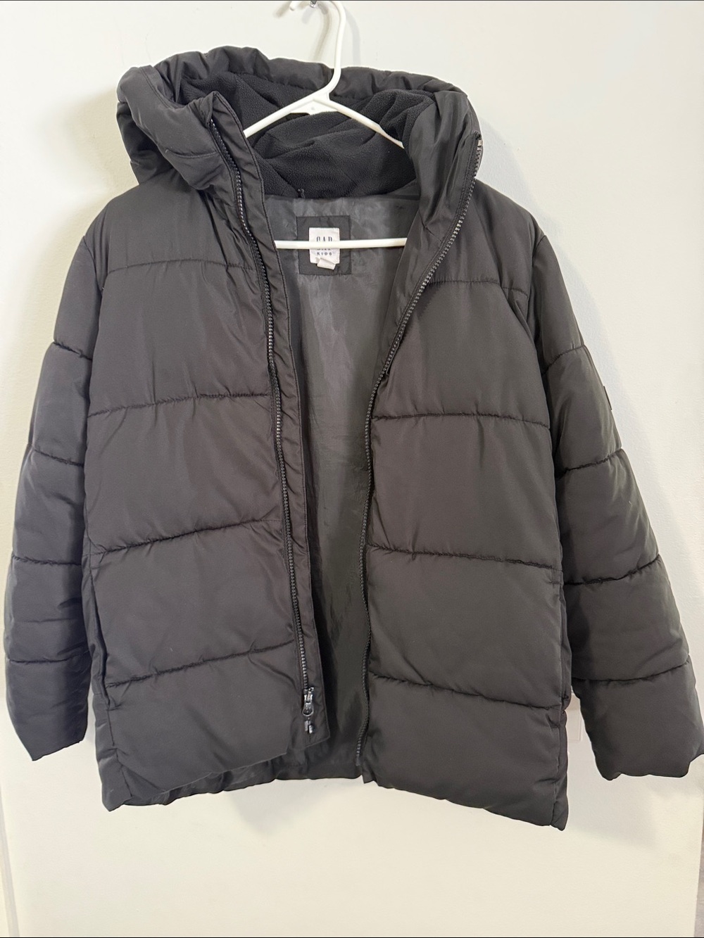 GAP Black Hooded Kids Puffer Jacket